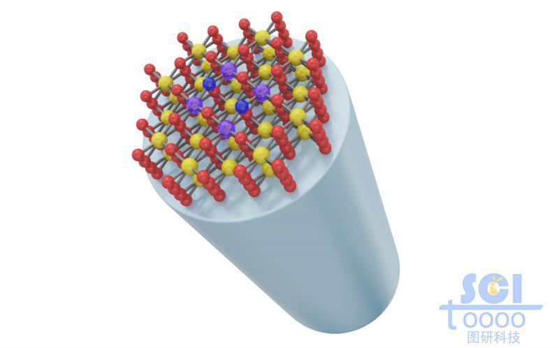長棒裝的催化劑端口以分子結構示意