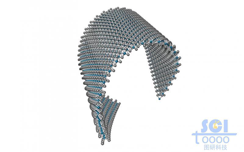 柔軟起伏的二硫化鉬片