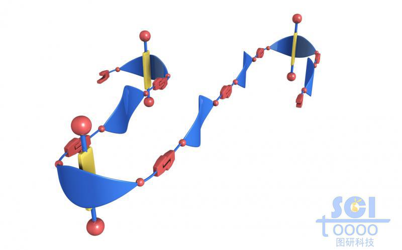 首尾相連的分子模式圖