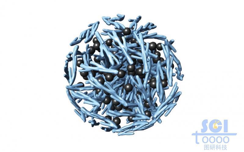 靠高分子團聚力聚合在一起的金屬顆粒