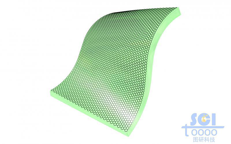 柔軟彎曲的石墨烯片