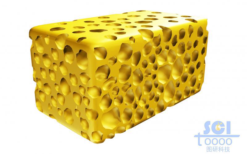 隨機(jī)多孔的泡沫結(jié)構(gòu)/海綿結(jié)構(gòu)