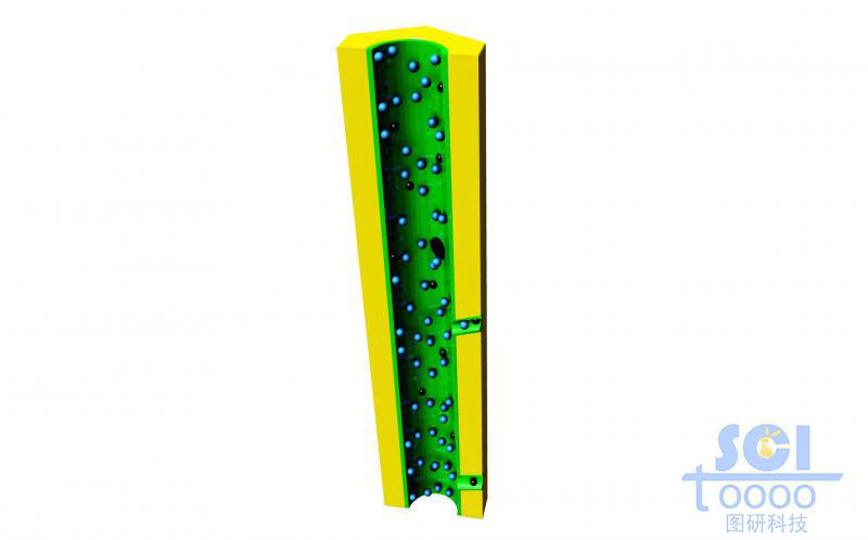 管壁帶微孔的納米孔道單根示意圖