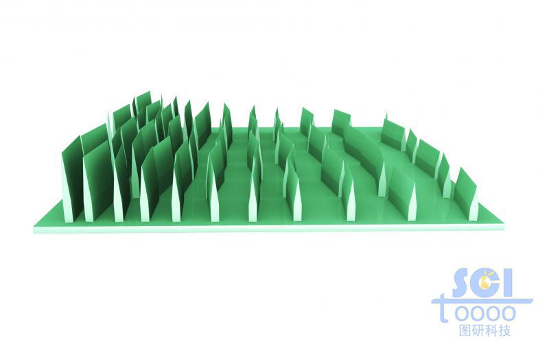 納米片高矮整齊排列的基底