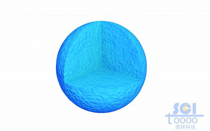 八分之一切口的表面帶紋理的實心納米球/微球