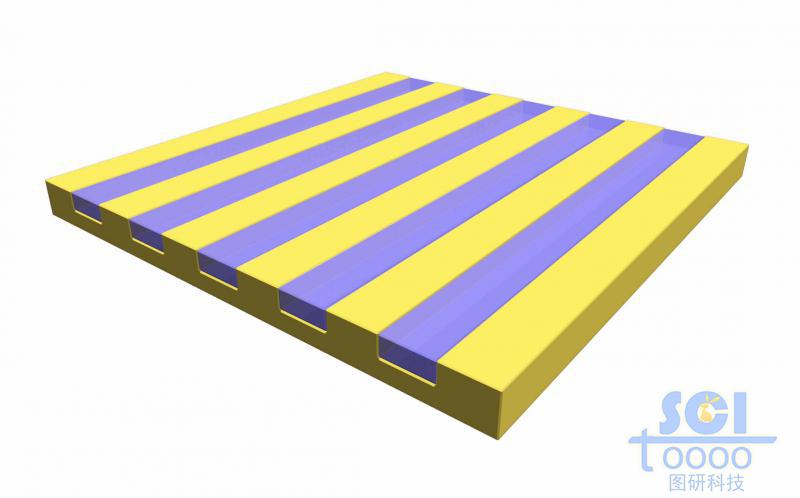 條帶狀基地板內(nèi)鋪滿填充物/液