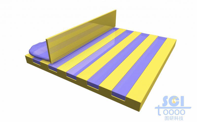 條帶狀基地板內(nèi)鋪滿填充物/液