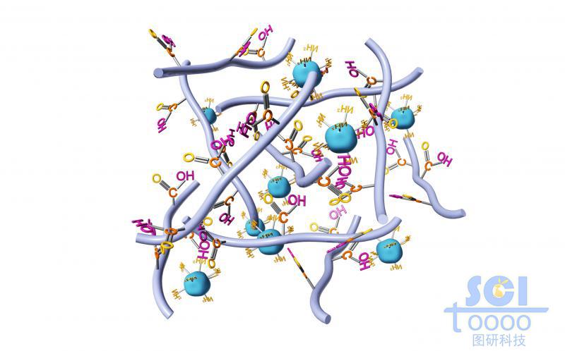 表面帶修飾的化合物與碳管之間的吸附/聚合