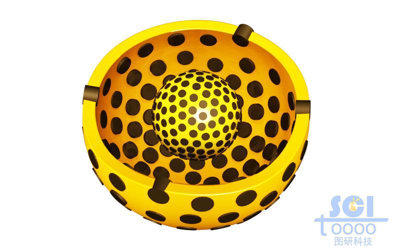 帶二分之一切口的雙層介孔球/硅球/納米顆粒，孔道填充藥物