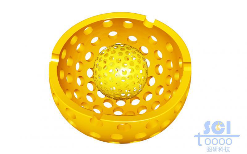 帶二分之一切口的雙層介孔球/硅球/納米顆粒