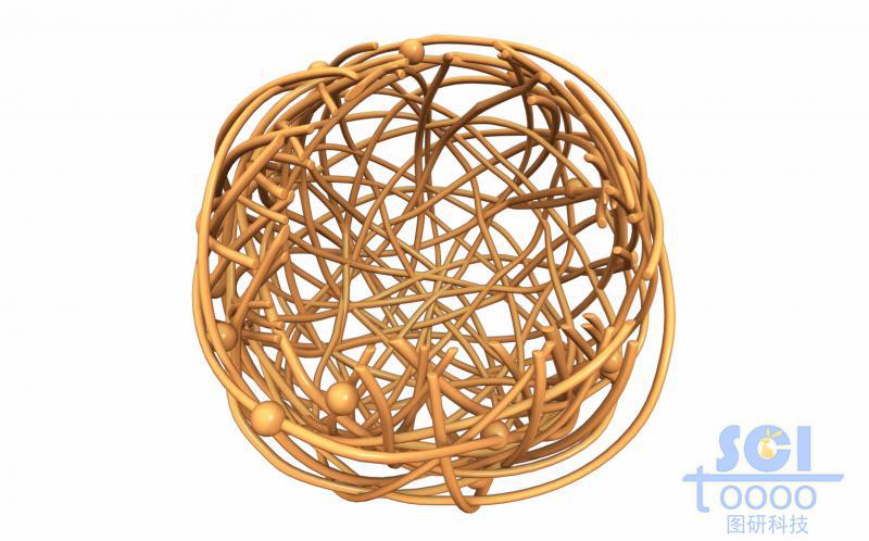 高分子鏈段交聯(lián)纏繞形成的籠狀結(jié)構(gòu)