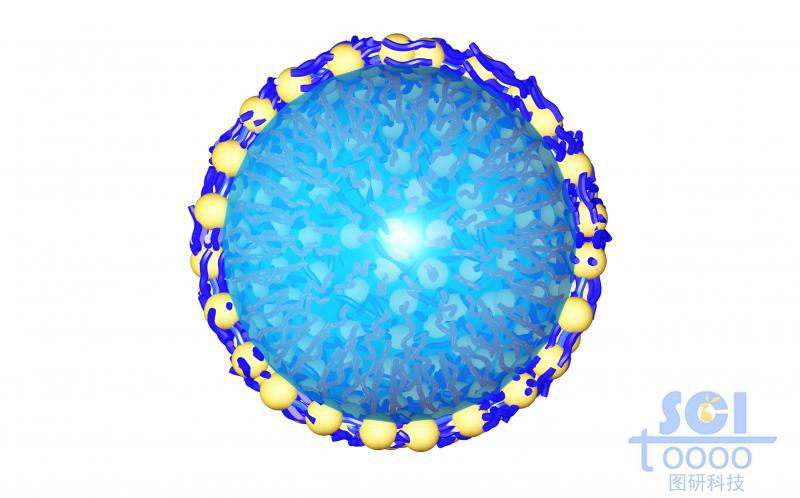 高分子鏈段交聯(lián)形成的內(nèi)部包裹溶液/水/乳液的納米球/微球