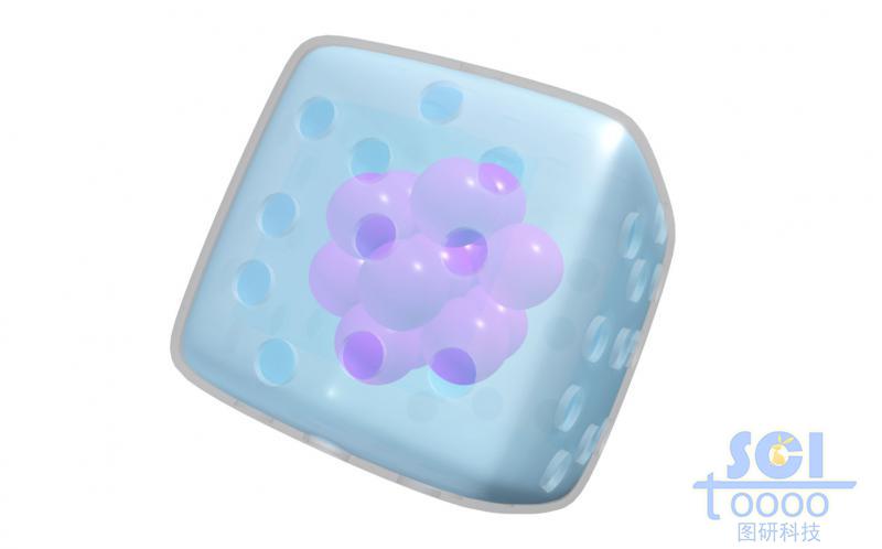 方形介孔納米顆粒內(nèi)包裹藥物