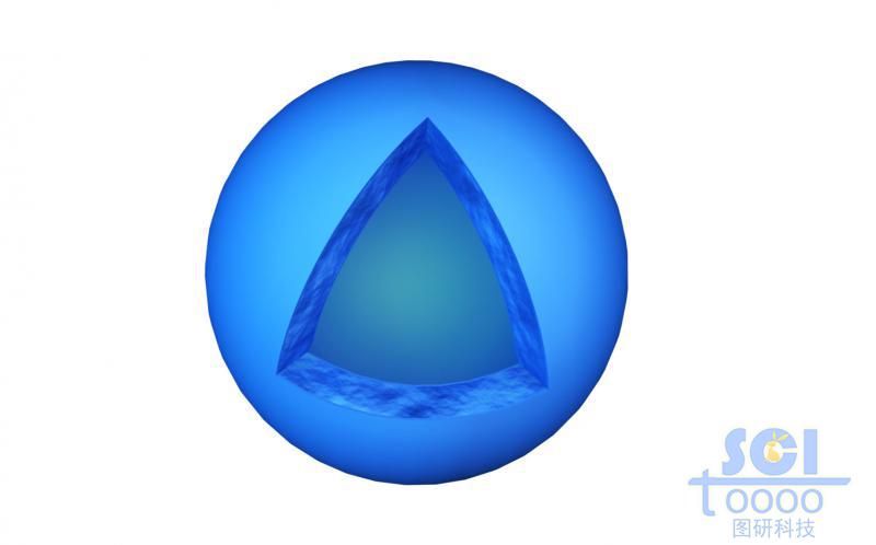 八分之一切口的空心球殼