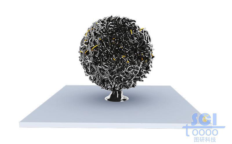 逆向吸附液體的碳納米管/高分子鏈段纏繞的多孔球