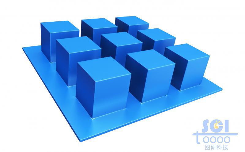 多個納米柱整齊排列的基底板