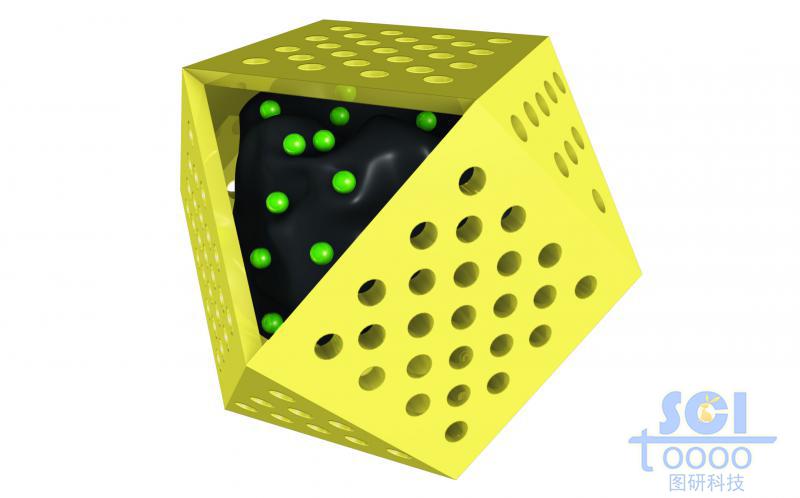 空心介孔納米藥物內核中帶鑲嵌小分子/藥物結構的碳結構