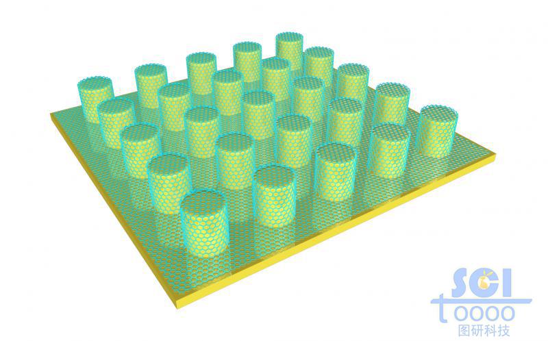 石墨烯包裹的納米柱陣列