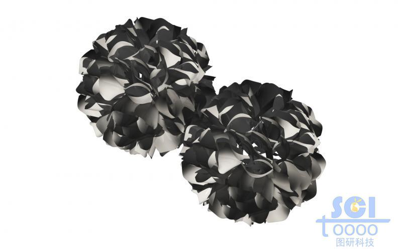 納米片穿插形成的納米花