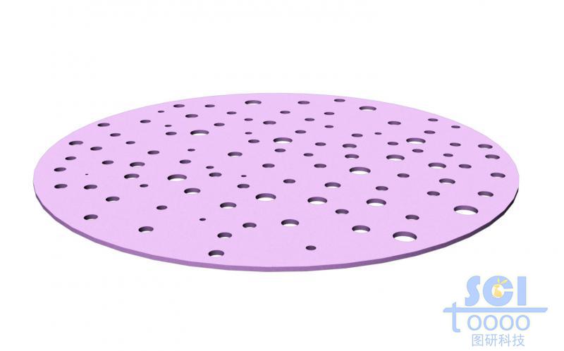 圓形的隨機多孔膜材料