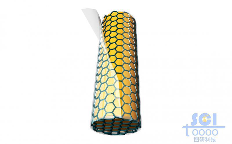 金納米探針表面包裹石墨烯結構之后再包覆透明膜