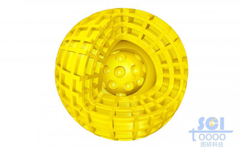 外層相互交聯(lián)的空心球殼結(jié)構(gòu)