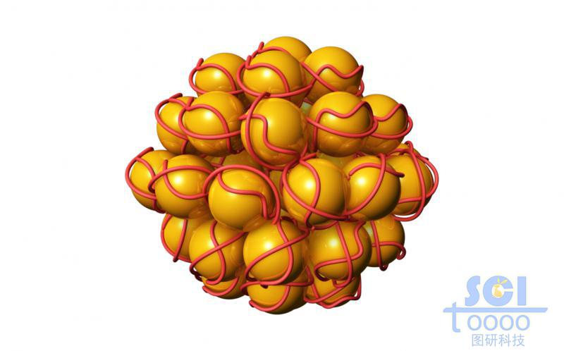 高分子鏈段聚攏纏繞的納米簇
