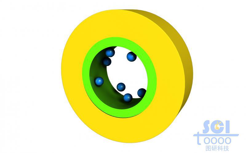 管壁內(nèi)生長(zhǎng)附著物的單孔切片示意
