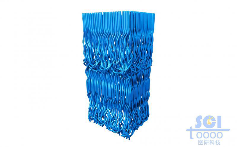 受壓彎曲的碳納米管/纖維束陣列