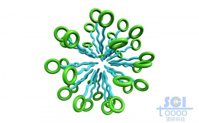 高分子鏈放射狀團(tuán)聚成球
