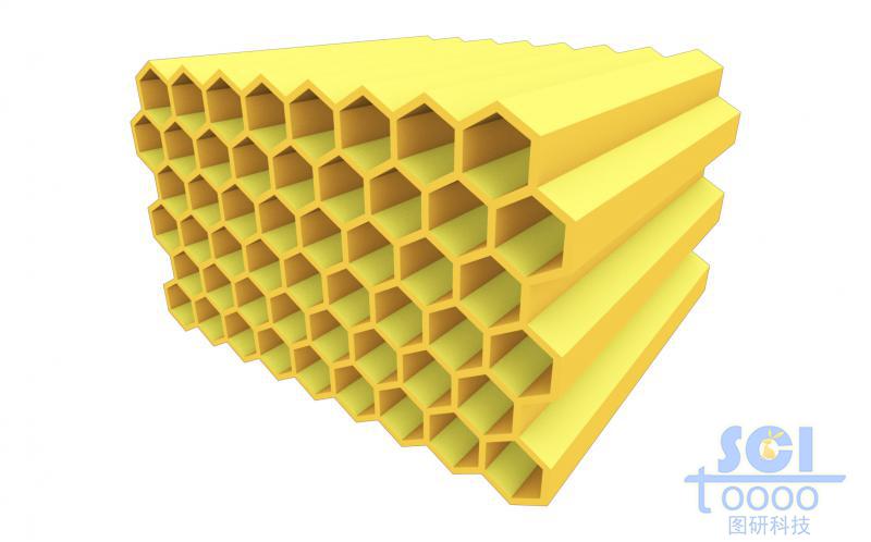 蜂窩狀堆積的空心材料