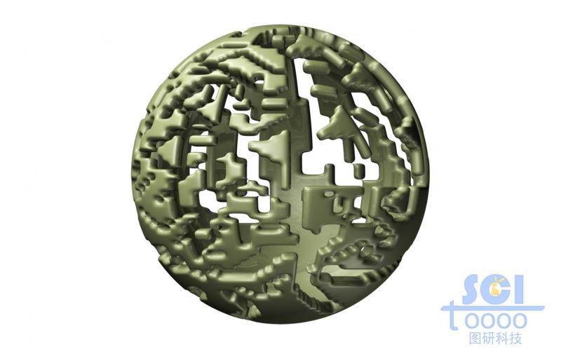 表層無序鏤空的空心球殼