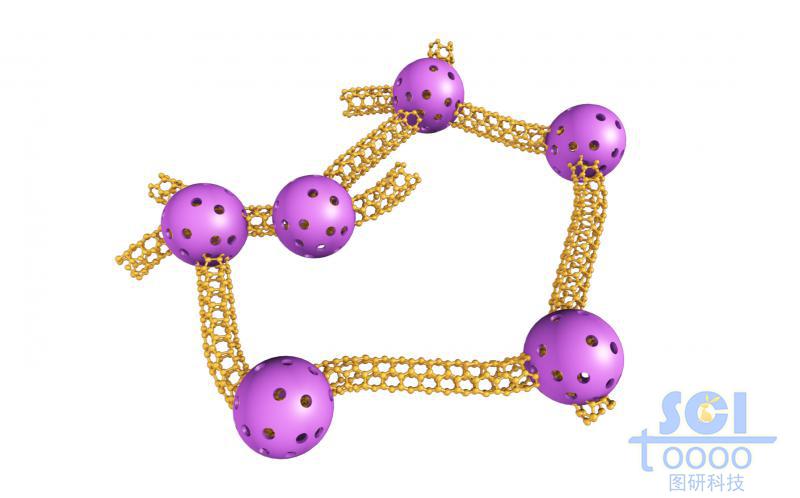 多孔催化球鏈接的碳管