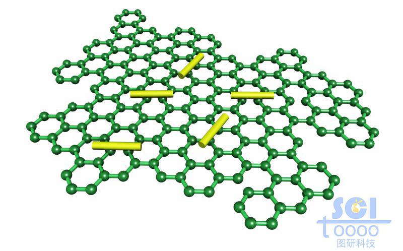表面有納米線的go石墨烯片