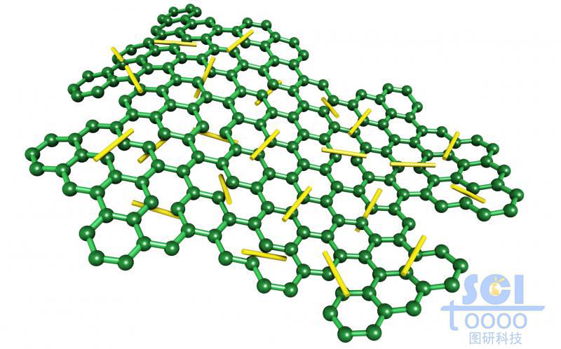表面有納米線的go石墨烯片