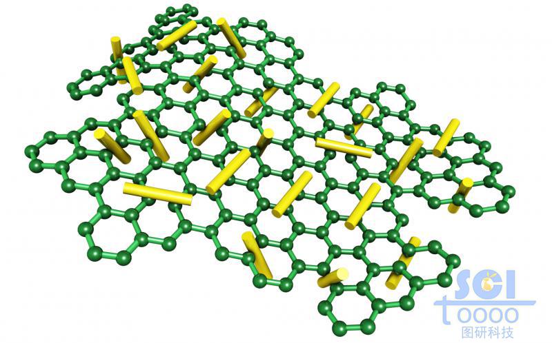 表面有納米線的go石墨烯片
