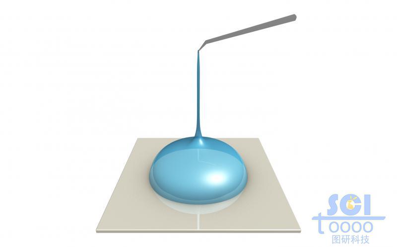 鑷子從水凝膠中拉出納米纖維