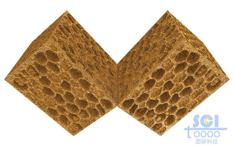 中間切開(kāi)的多孔黏土結(jié)構(gòu)