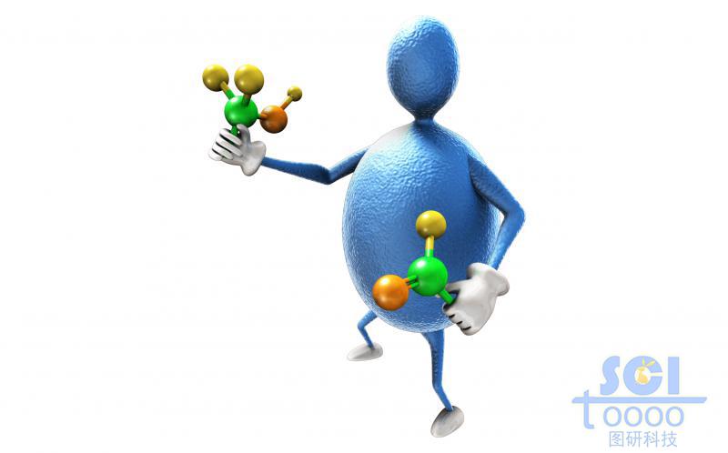 拿分子/球棒的細(xì)菌小人