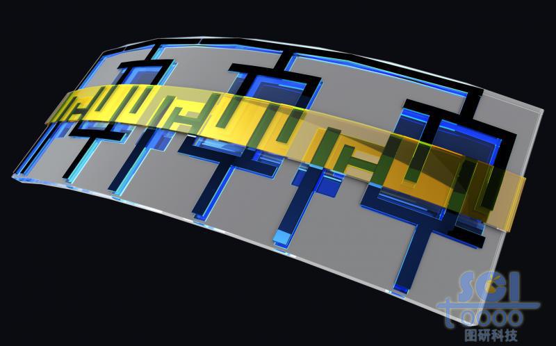 叉子電極柔性器件