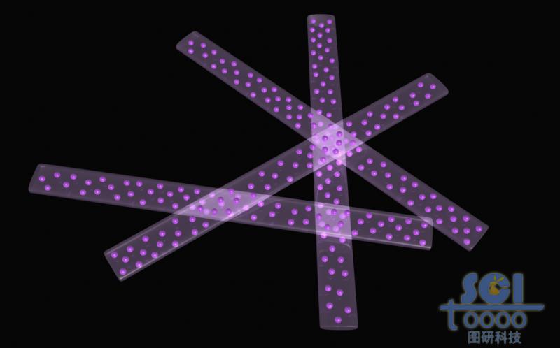 微球堆積形成的條帶狀結(jié)晶