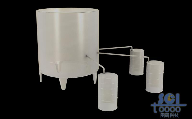 三出口的透明反應(yīng)裝置/分離裝置