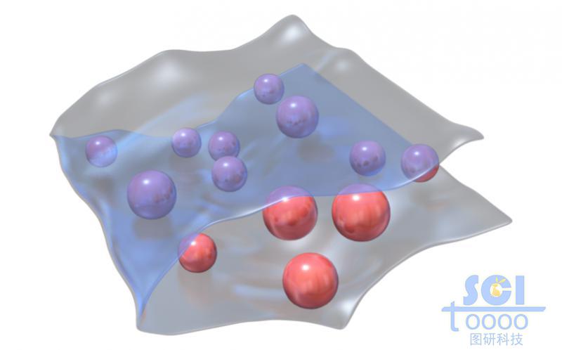 折疊的夾層狀透明膜內(nèi)包裹納米硅/金屬元素