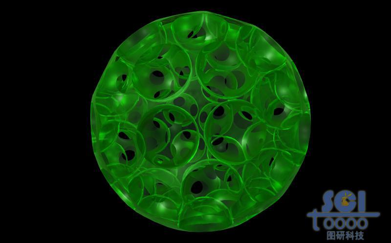 圓球形半透明多孔結(jié)構(gòu)